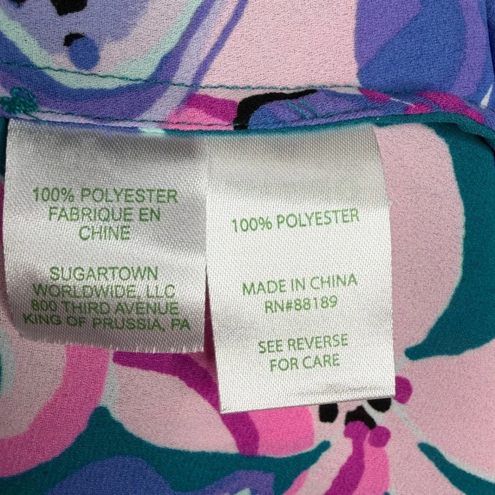 Lilly Pulitzer Giavana Pleated Moonlight Garden Print Midi Skirt‎ size XS Purple